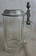 alter Bierkrug Glas Brauerei