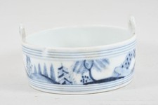 C25H08- Porzellan Schale Butterschale mit chinoisem Dekor Blaumalerei gemarkt