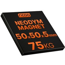 POWER NEODYM MAGNET 50x50x5 75 Kg Werkstatt Garten KFZ Büro Lagerhalle Gewerbe