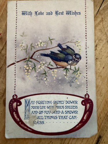 Edwardianische gruß postkarte - gruß,