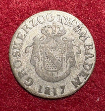 BADEN-DURLACH: 3 Kreuzer 1817