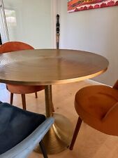 Runder Esstisch Hypnotising Ø 92 cm h 76 cm messingfarben von Westwing