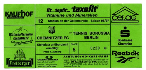 Ticket chemnitzer fc - 3., bl