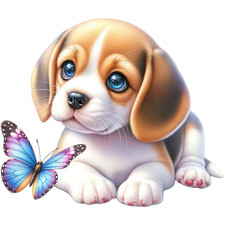 Beagle Welpe Hund Vinyl