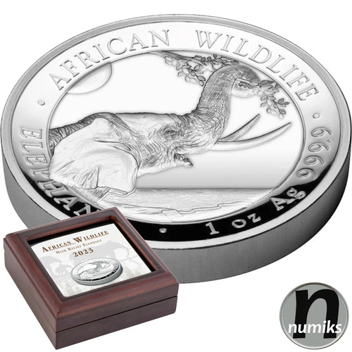 Somalia elefant 2023 1 oz - elefant,