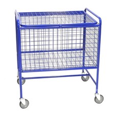 Ballwagen | Korbwagen Stahlgitter blau | Kongamek