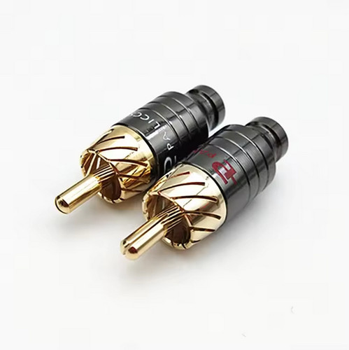 2pcs luxus löten rca stecker - rca,