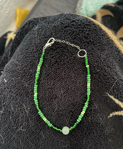 Grünes perlenarmband mit - grünes,