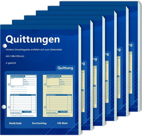 Stück quittungsblock - 6,