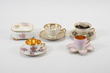 Q15K16- Konvolut Porzellan 4x Mokkatasse Dose ua Hutschenreuther Rosenthal
