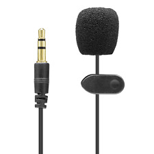 3.5m Lavalier Ansteck Mikrofon 3.5mm Clip-On Microphone für Phone, Laptop, HD556