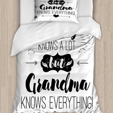 Oma Bettwäsche Set Pfeile und Herzmotiv