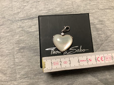 Original Thomas Sabo Anhänger Charm Echt 925 Silber  Perlmutt Zirkonia Herz groß