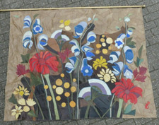 kunstvoller Wandbehang Lederteppich Wandbild  aus Leder Floral 150x183cm M-5377