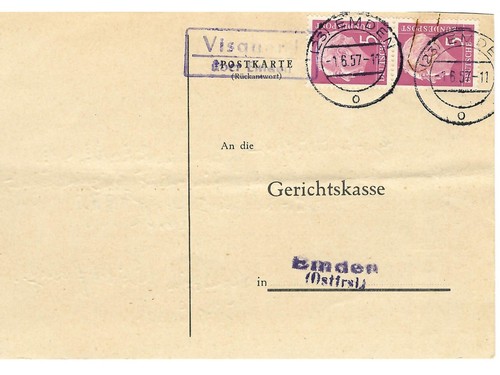 Landpoststempel visquard über - landpoststempel,