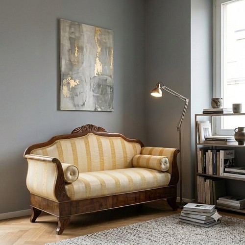 Antikes sofa walnuss - sofa, stoff