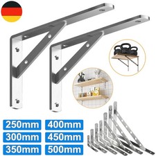 Edelstahl Regalträger Schwerlastträger Set Winkel Konsole Halterung Wandregal