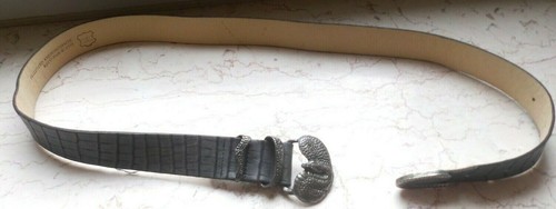 Ledergürtel schwarz grau
