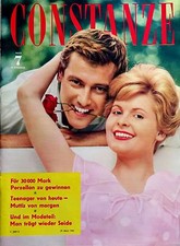 Kult-Zeitschrift CONSTANZE Nr 6_1960, Titelseite Hanna Matz + Dietmar Schönherr