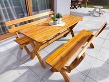 Holz Gartenmöbel | set | sitzgruppe NEU | garnitur | tisch banke