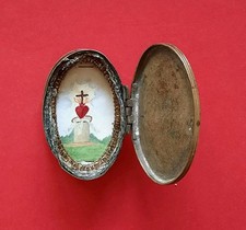 Antiker Reisealtar Admirabile Cor Jesu Heiligste Herz Jesu Gebetsdose