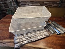 IKEA Komplement 2 Netz Draht Körbe weiß 10035 + Auszugschienen 17225 + 4 Auszüge