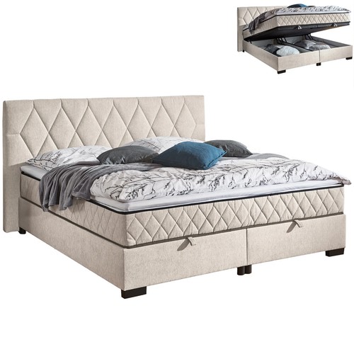 Polsterbett creme mit - polsterbett,