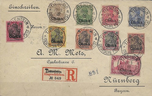 Deutsche post china 1902 - china, 1902,