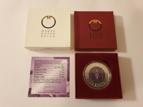 Euro silber niob münze - 25, silber-niob-münze