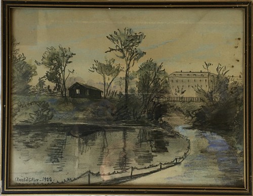 Stadtansicht mit parkanlage - stadtansicht,
