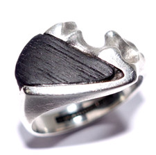 LAPPONIA Ring Silber 925 Ebenholz Gr.55/17,5mm 5,4 Gramm