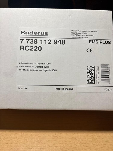 Buderus rc220 kabelgebundene - buderus,