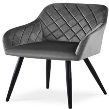 Küchenstuhl Samt Grau