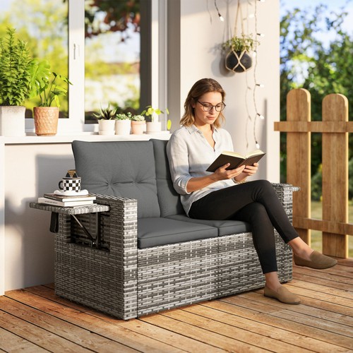 Sitzer rattansofa mit kissen - 2-sitzer,