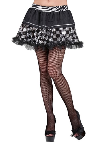 Pailletten rock silber schwarz - silber,