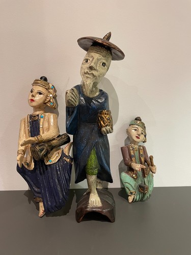 Asiatische figuren aus holz - asiatische,