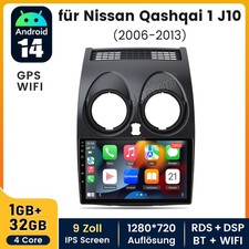 Für Nissan Qashqai J10 2006-2013 GPS Navi Autoradio Android 14 Bluetooth FM RDS