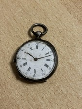 Alte mechanische Taschenuhr, Silber