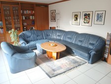 Großes mehrteiliges Ledersofa