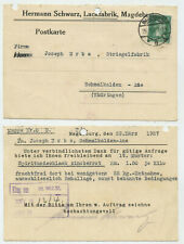 93300 - Postkarte Hermann Schwarz, Lackfabrik - Magdeburg 29.3.1927 