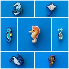 Schuhstecker/Shoe Charms/Anstecker/Pin MEERESBEWOHNER/FISCHE/SEEPFERDCHEN/ROCHEN