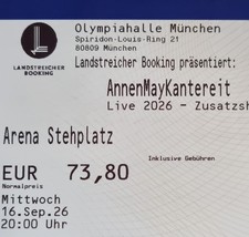 Tickets AnnenMayKantereit München 16.09.26 Arena Stehplatz Karten Eintrittskarte
