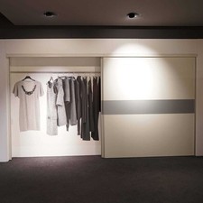 Interlübke Kleiderschrank Schiebetürensystem Sipario Lack Kristallweiß