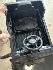 Kinderfahrzeug - Elektro Auto "Mercedes EQG AMG"12V9AH Akku,4 Motoren,Leder,EVA