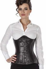 Corsage Korsett Braun Leder