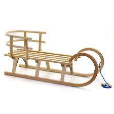 HolzFee Hörnerschlitten Kinderschlitten mit Lehne Baran S 110 RLS Schlitten Holz