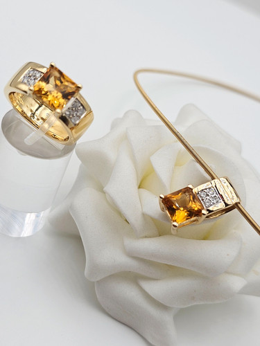 Citrin brillant schmuckset - citrin-brillant-schmuckset,