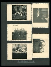 Landstuhl 1944 - Wehrmacht Soldaten mit junger Frau - Fotoalbumseite WK2 19x25cm