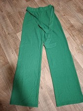 Hose Dünner Stoff Grün Damen