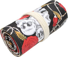 Leinwand Roll-up Bleistift Wrap  Reisezeichnung Tasche 48 Löcher